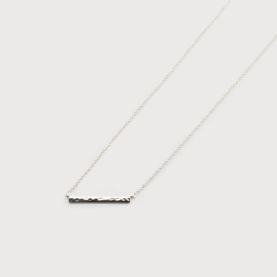 hammered bar pendant on delicate chain 1521-SLV