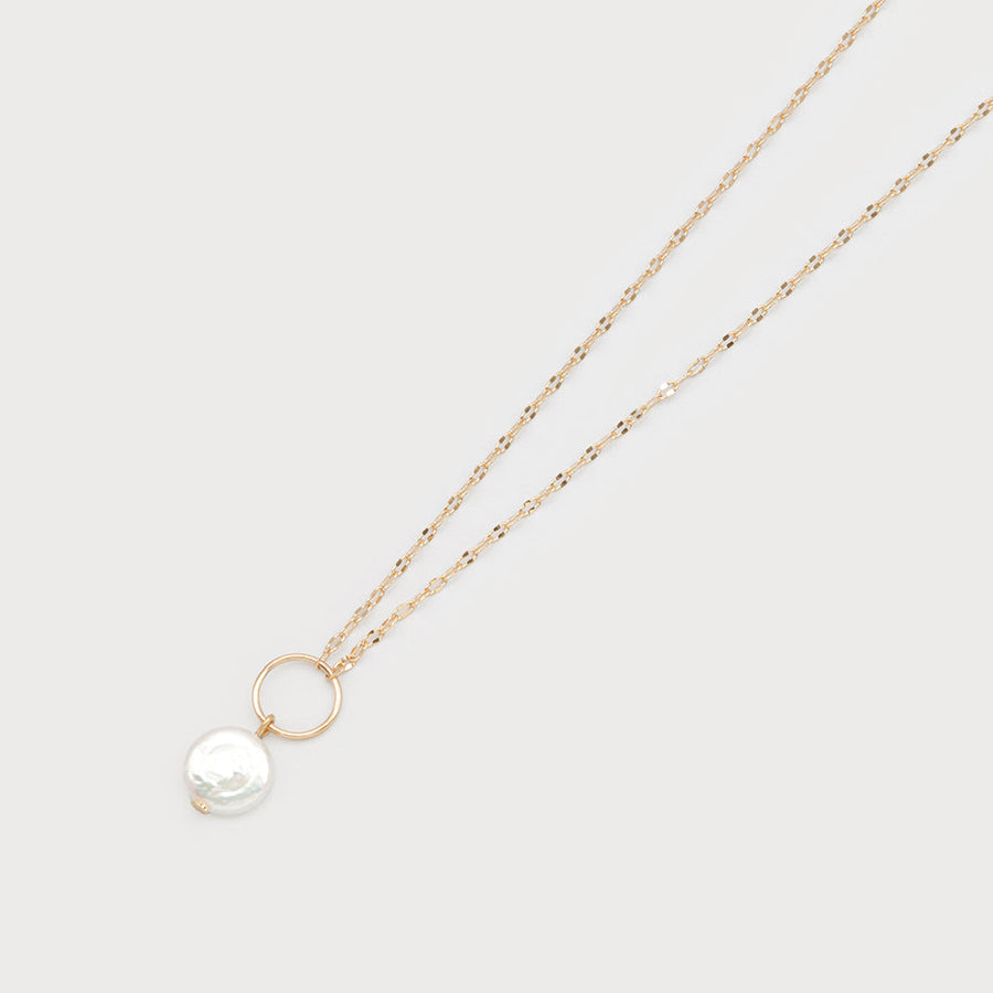 SMALL IMITATION PEARL PENDENT ON DELICATE CHAIN 1732-GLD