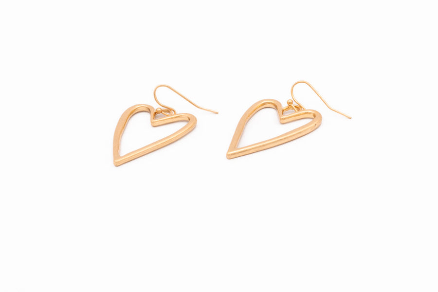 metal heart on hooks 2484-GLD