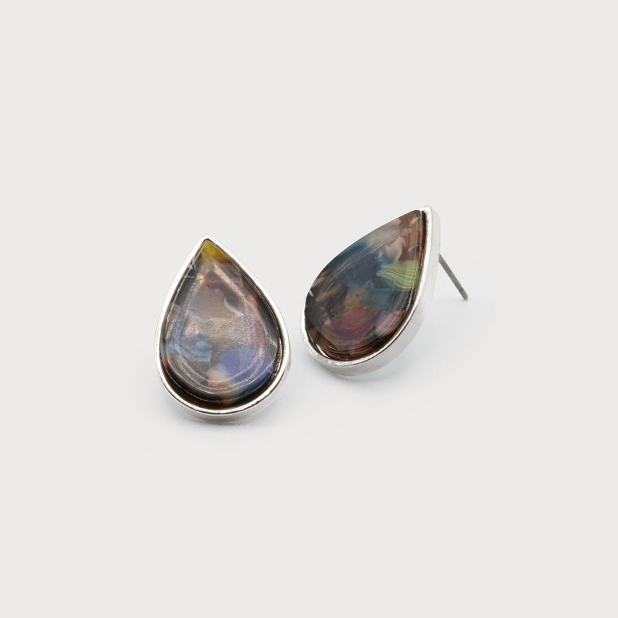 coloured drops resin & metal studs 2613-MXB-S