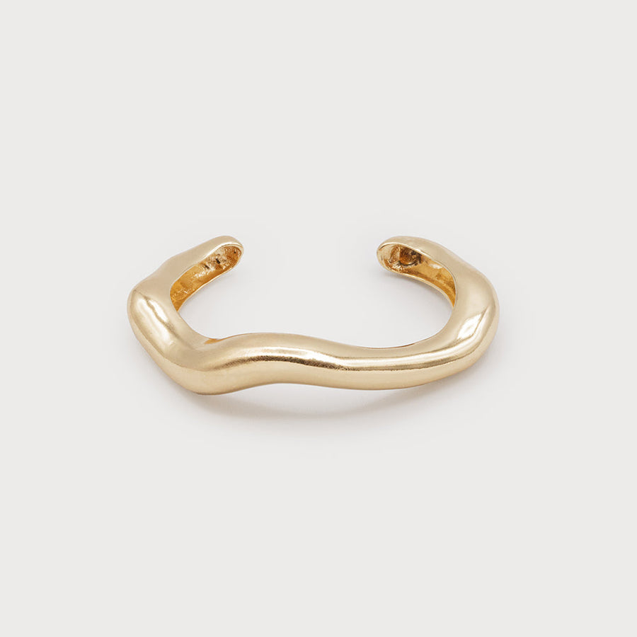 LARGE OPEN WAVY BANGLE 3337-GLD